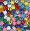 100 12mm Acrylic Opaque Flower Mix